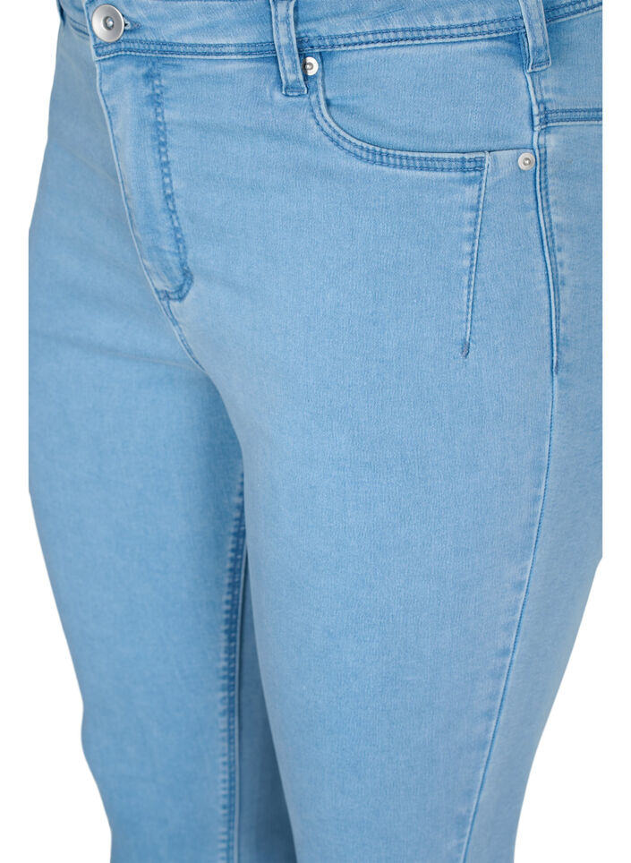 Cropped Amy Jeans mit Rei&szlig;verschluss, Blau, Packshot image number 2