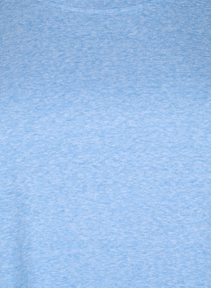 Melange T-Shirt mit kurzen Ärmeln, Blau, Packshot image number 2