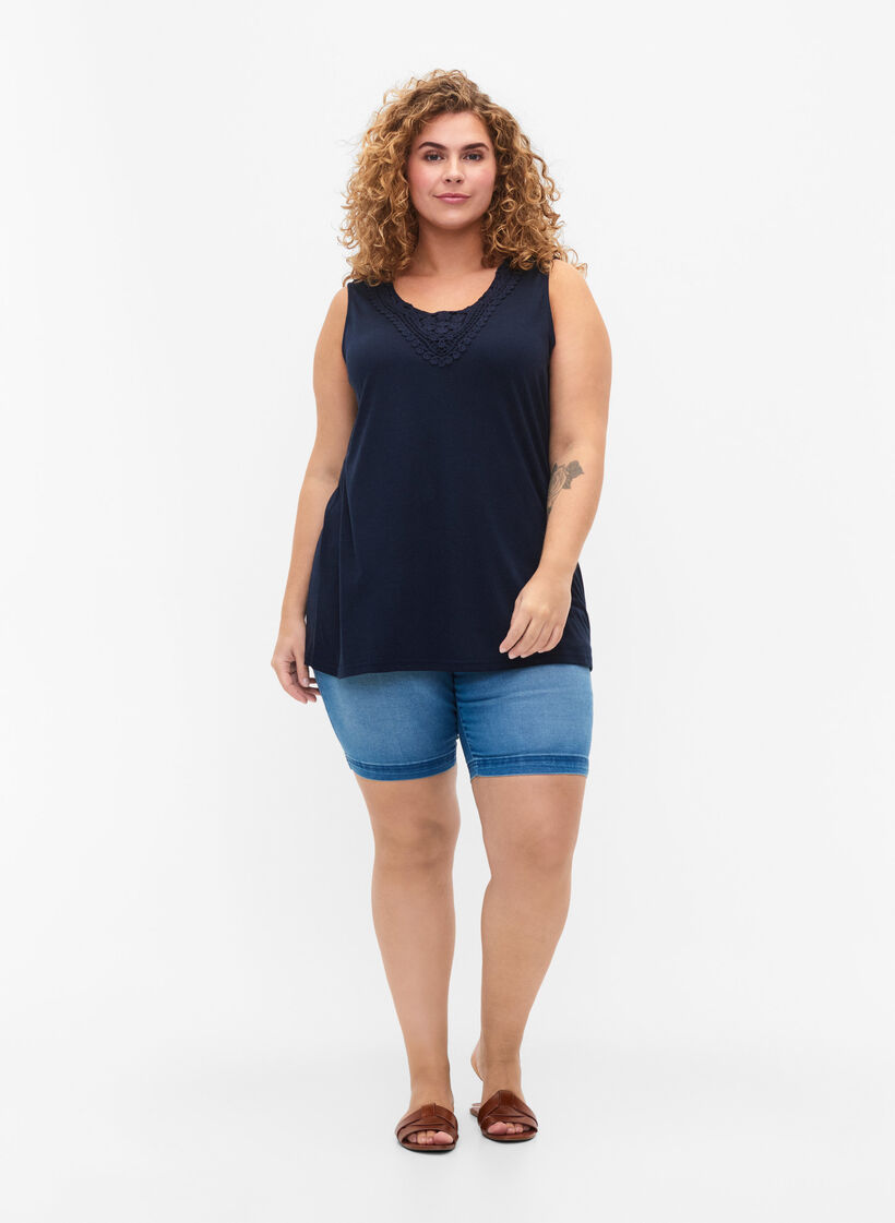 Ärmelloses Top mit Spitze, Total Eclipse, Model image number 2