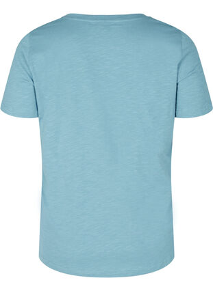 T-Shirt mit Print aus Bio-Baumwolle, Blue Heaven Melange, Packshot image number 1