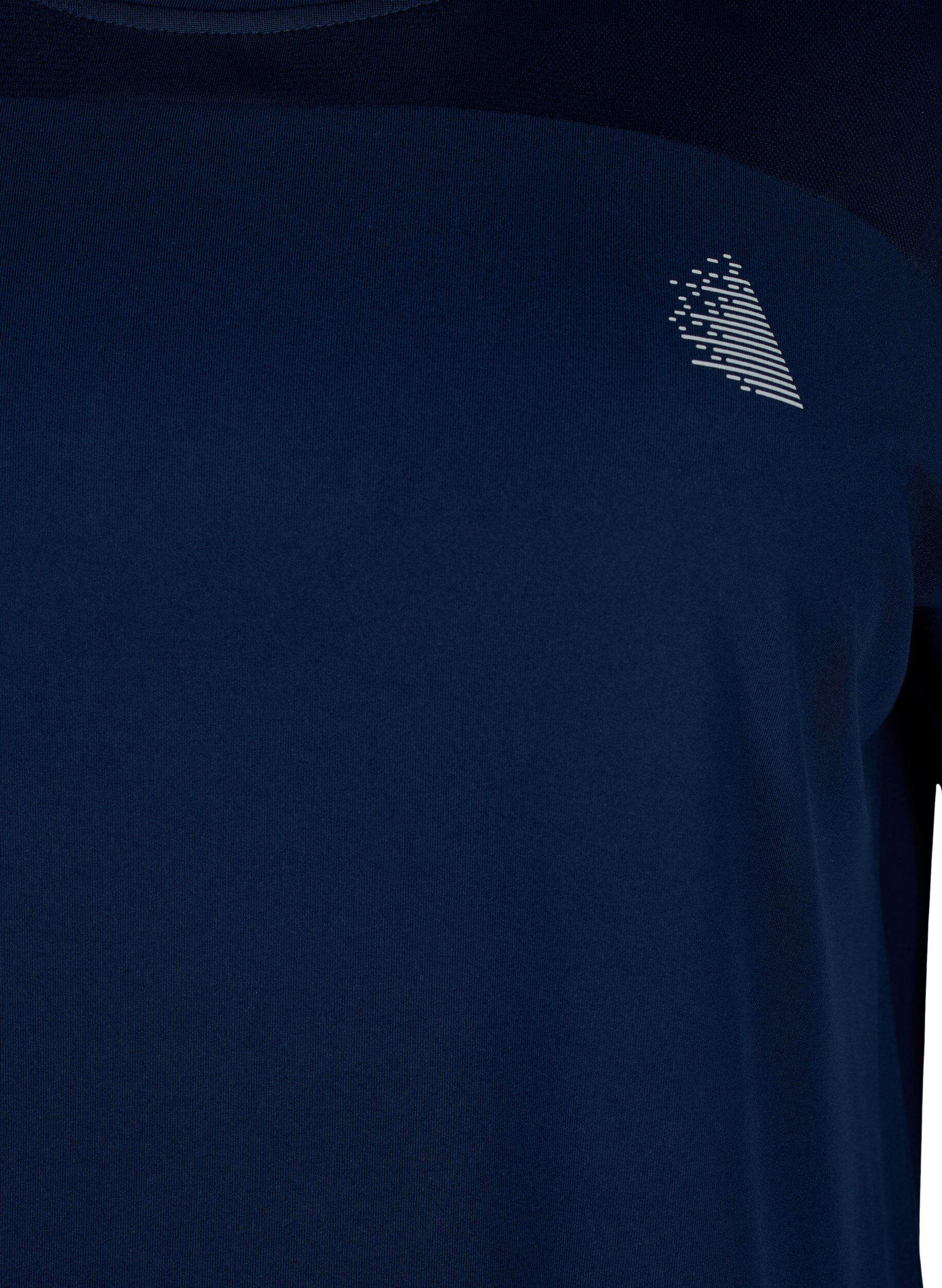 Zizzi Trainings-T-Shirt mit Rundhalsausschnitt, Black Iris ASS, Packshot image number 2