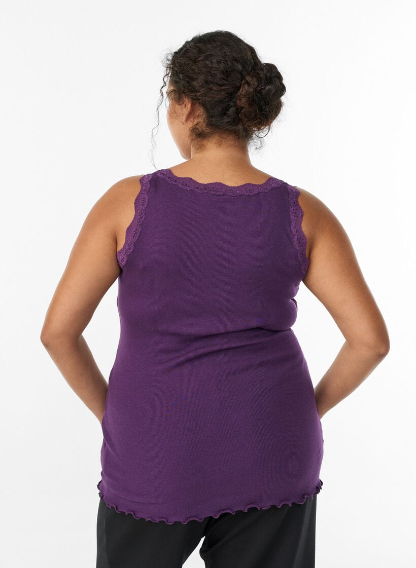 Spitzentop, Lila, Model image number 2