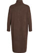 Strickkleid mit Rollkragen und Schlitzen, Braun, Packshot image number 1