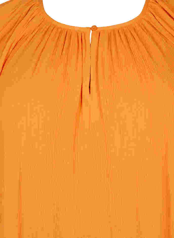 Kurzärmeliges Kleid aus Viskose, Orange Peel, Packshot image number 2