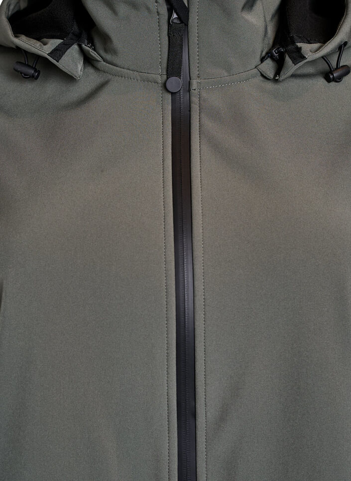 Softshelljacke mit abnehmbarer Kapuze, Grau, Packshot image number 2