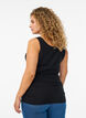 Einfarbiges basic Top aus Baumwolle, Schwarz, Model image number 2