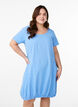 Baumwollkleid mit kurzen &Auml;rmeln, Blau, Model image number 0