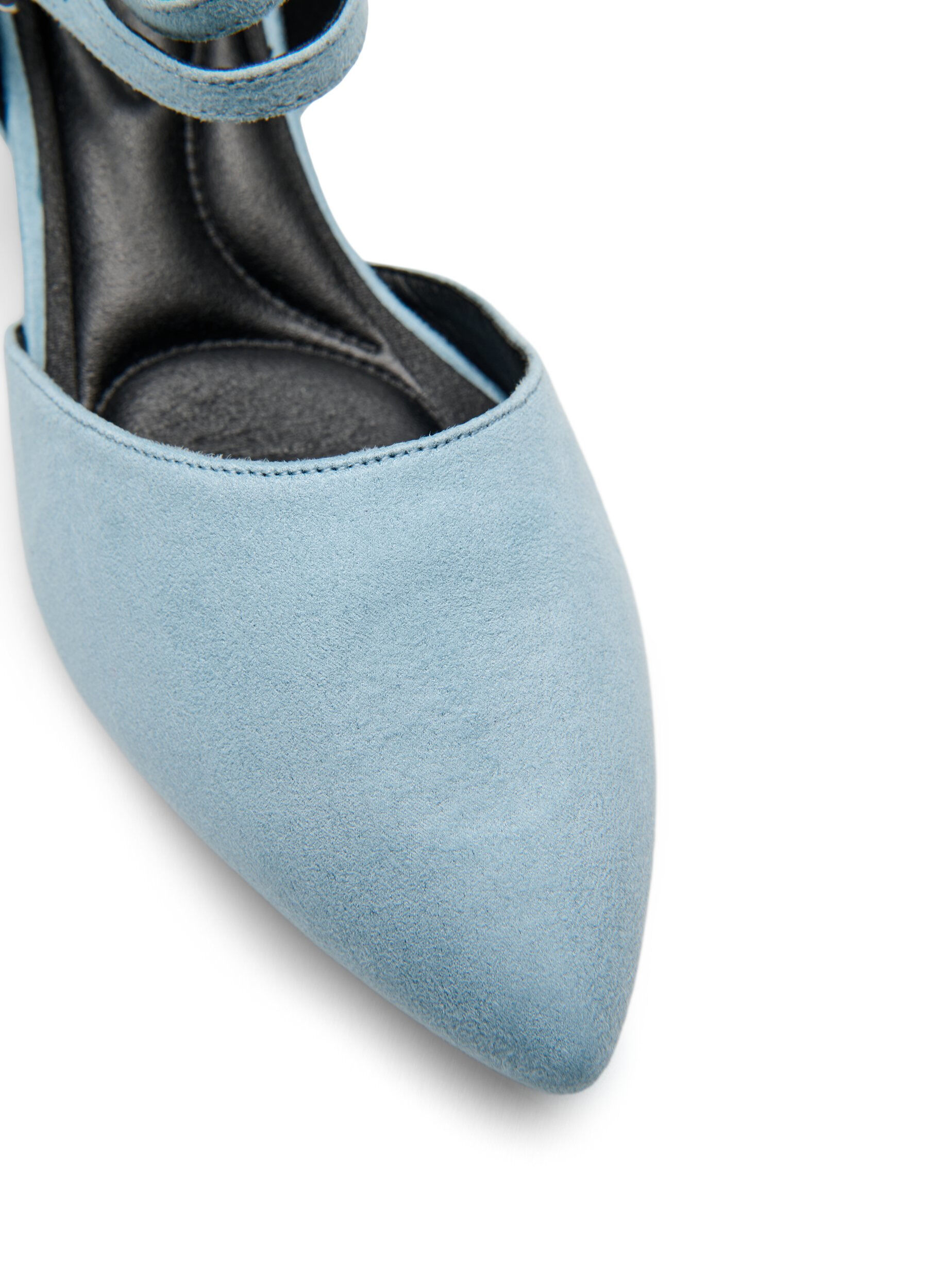 Zizzi Pumps mit doppelten Riemen, Blau, Packshot image number 3