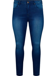 Super Slim Amy Jeans mit hoher Taille, Blue denim, Packshot