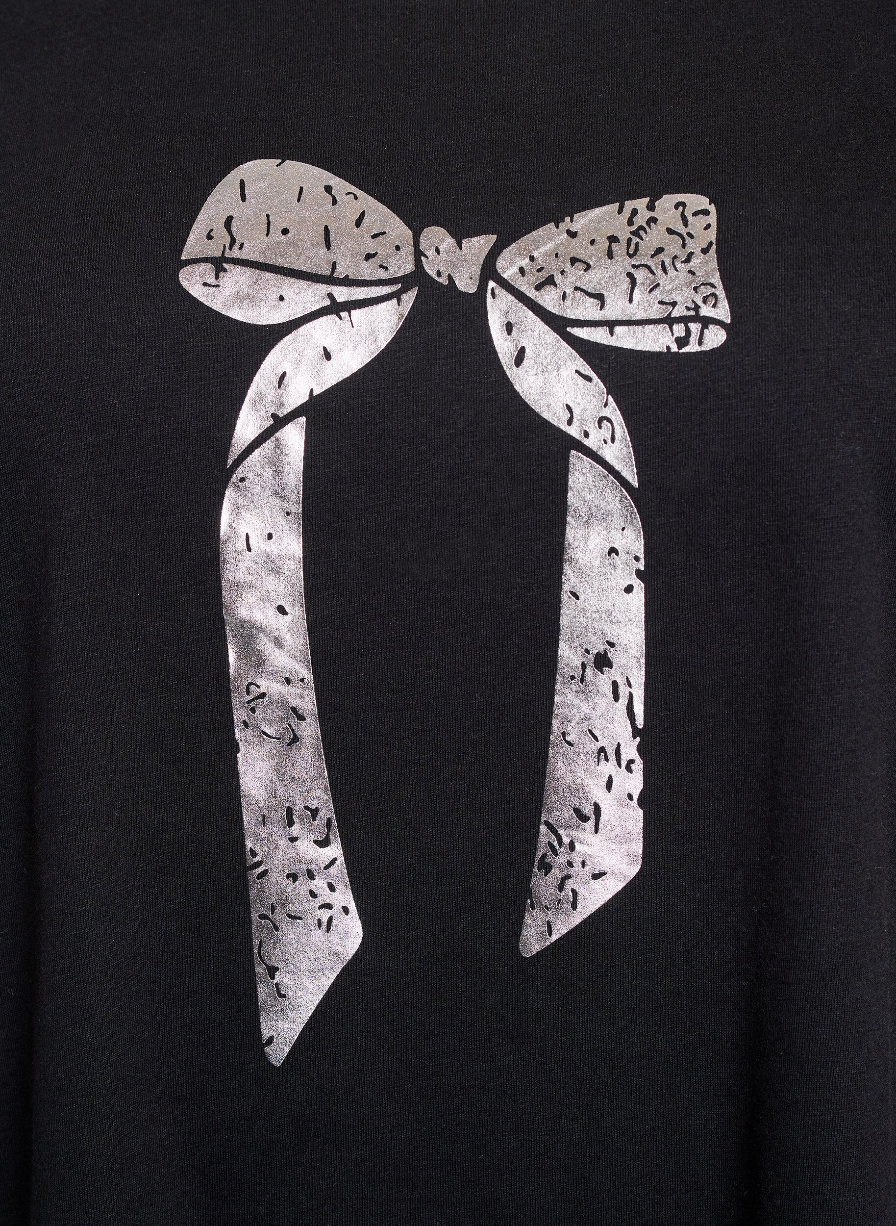 Zizzi T-Shirt mit Print, Schwarz, Packshot image number 2