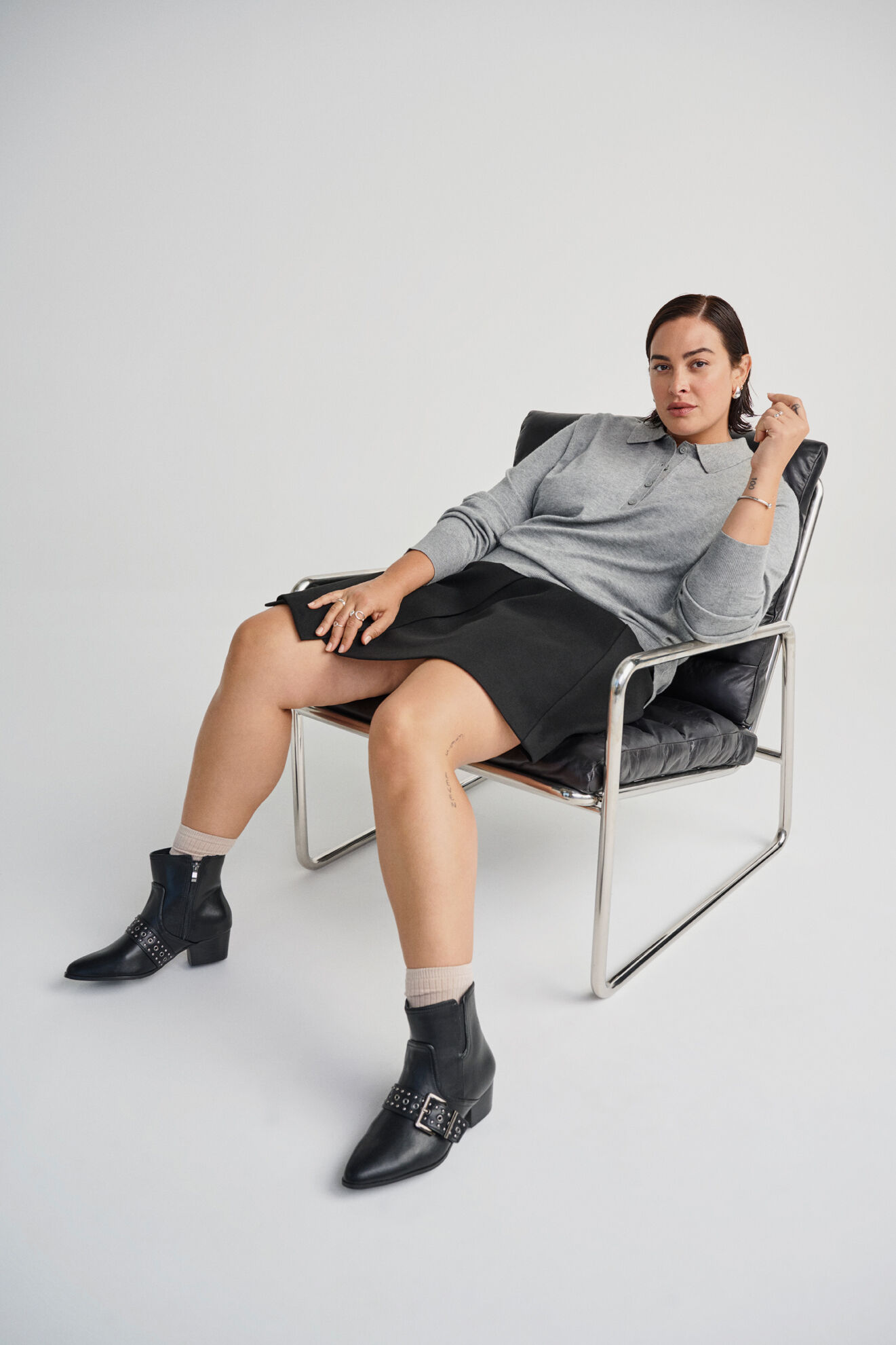 Stiefelette mit Schnalle, , Model