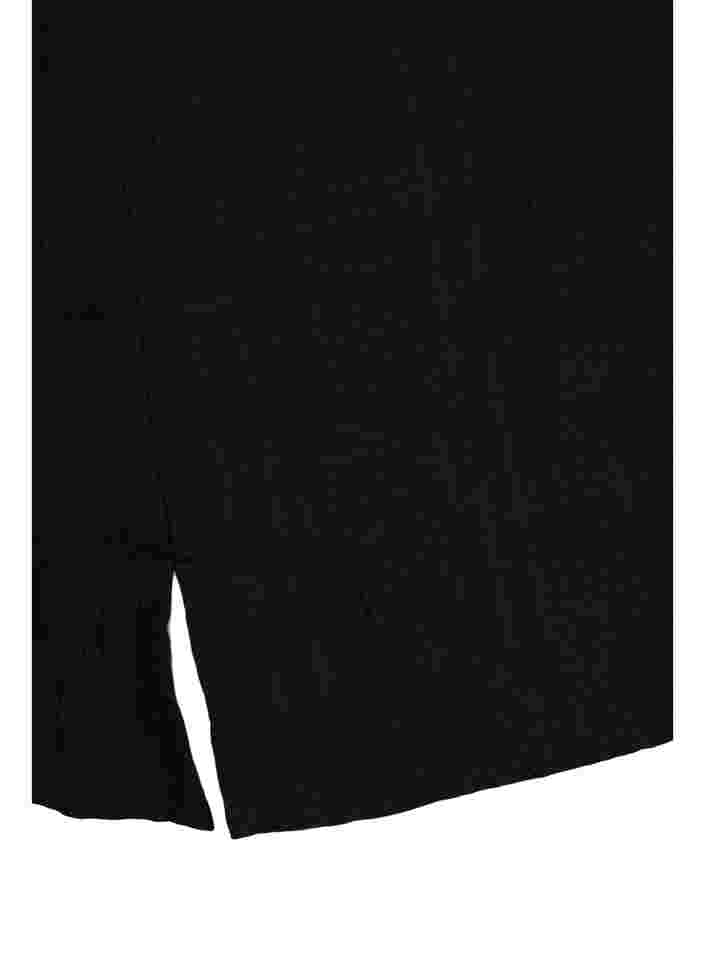 Tunika mit Struktur und 3/4-Ärmeln, Black, Packshot image number 2