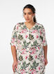 Midikleid mit Print und Bindeg&uuml;rtel, Vanille, Model image number 2