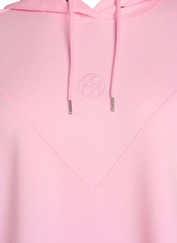 Sportlicher Scuba-Hoodie mit Ziern&auml;hten, Pink, Packshot image number 2
