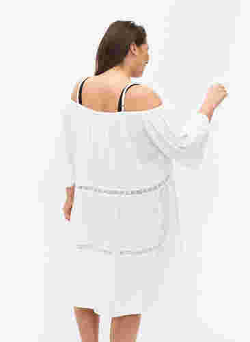 Strandtunika mit Off-Shoulder, White, Model image number 1