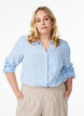 Bluse aus Leinen und Viskose mit 3/4-Ärmeln, Blau, Model image number 0