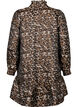 Kurzes Jacquardkleid mit Leopardenmuster, Brown Leo AOP, Packshot image number 1