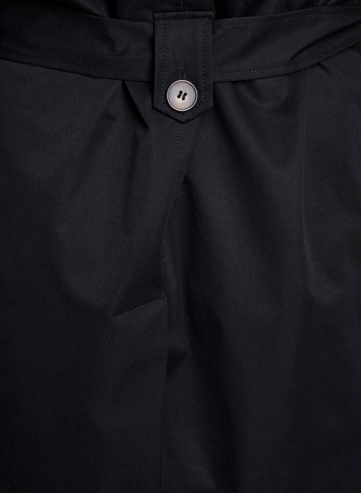 Trenchcoat in Midi-Länge mit Gürtel, Black, Packshot image number 4