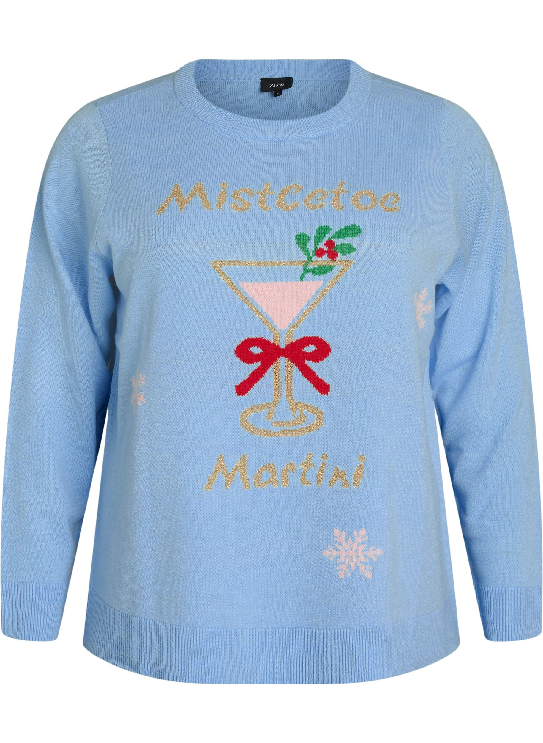 Strickbluse mit Weihnachtsmotiv