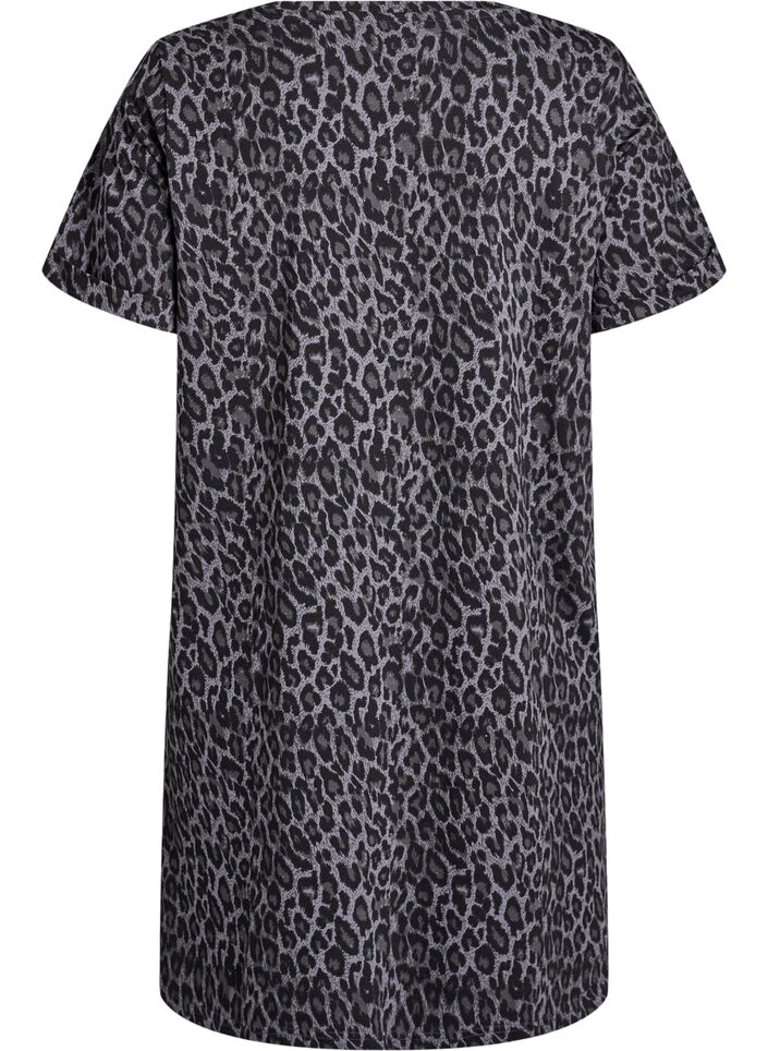 Kurzes T-Shirt Kleid aus Baumwolljersey, Grau, Packshot image number 1