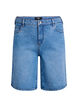Locker sitzende Jeansshorts mit hoher Taille, Blau, Packshot image number 0