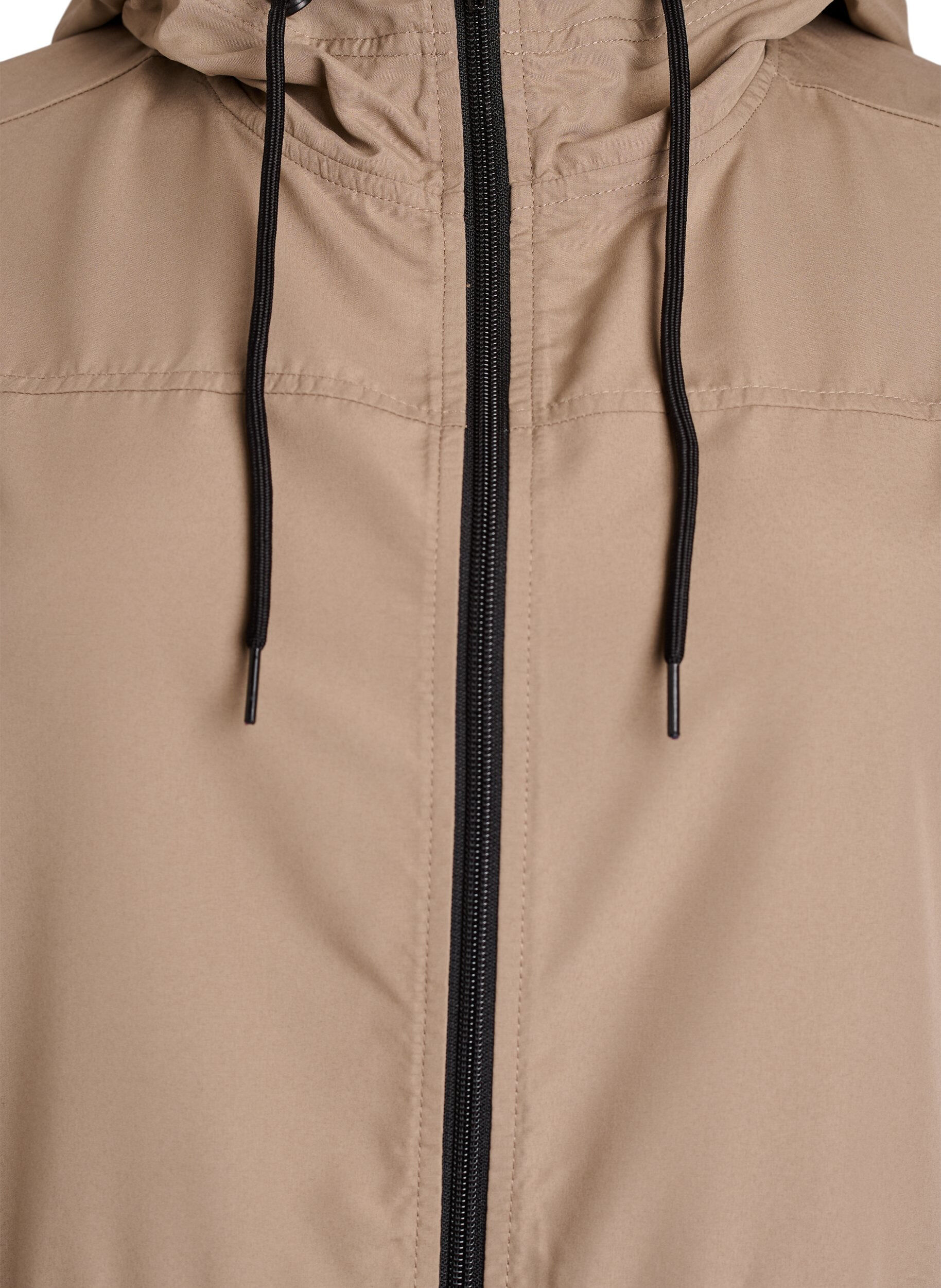 Zizzi FLASH - Leichter Parka mit Kapuze, Braun, Packshot image number 2