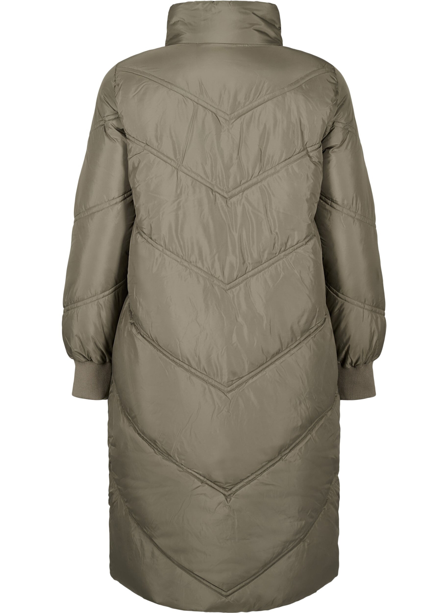 Zizzi Lange Pufferwinterjacke, Bungee Cord , Packshot image number 1