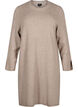 Strickkleid mit Rundhalsausschnitt und Schlitz, Desert Taupe Mel., Packshot image number 0