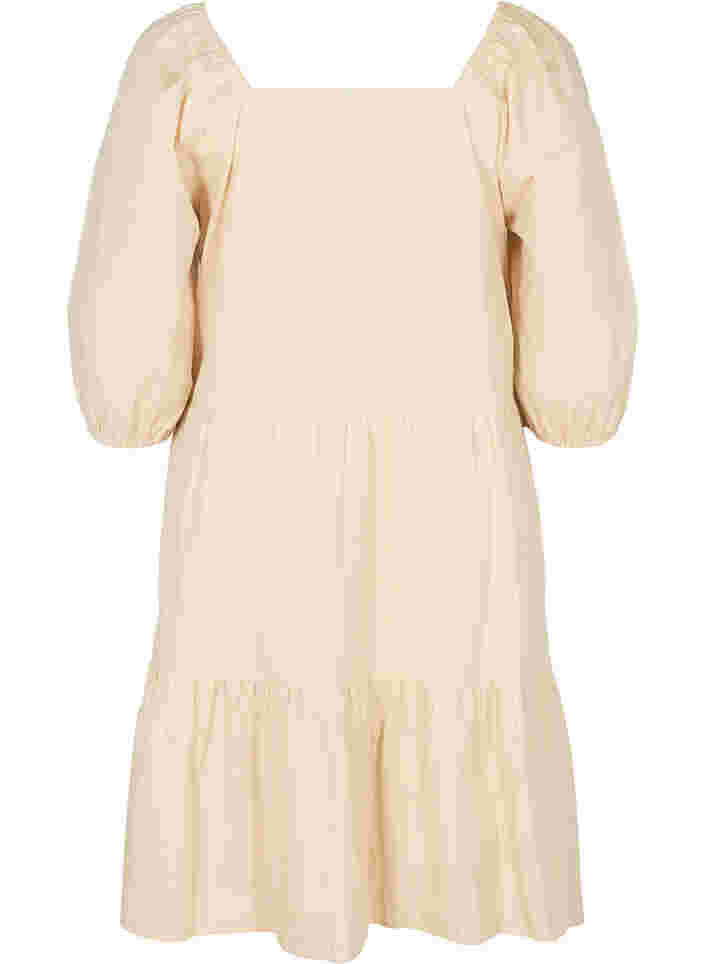 Baumwollkleid mit A-Linie und Ballonärmeln, Pink Tint, Packshot image number 1