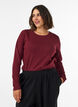 Langarm-Basic-T-Shirt mit Rundhalsausschnitt, Rot, Model image number 0