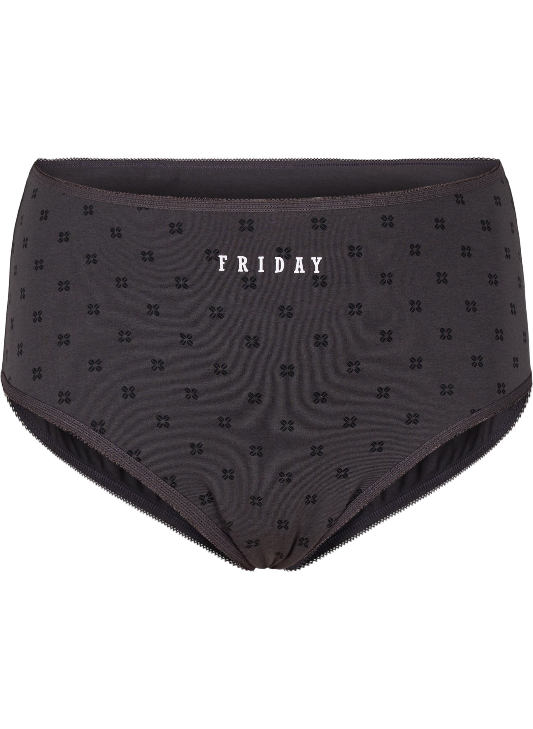 Zizzi 7-pack Hipster-Slips mit normaler Taillenh&ouml;he, Dunkles Bordeaux, Packshot image number 3