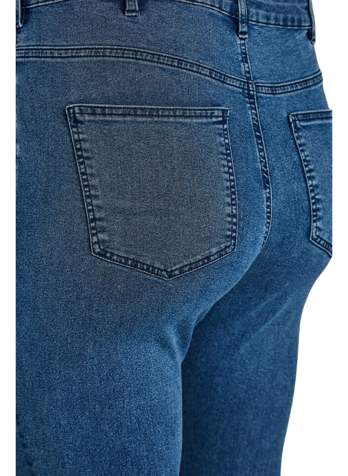 Amy Super Slim Fit Jeans mit hoher Taille, Blau, Packshot image number 3