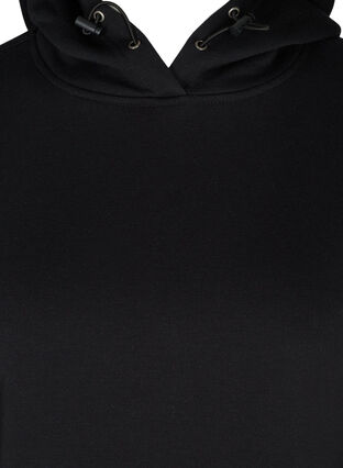 Langes Sweatshirt mit Kapuze und Tasche, Black, Packshot image number 2