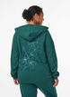 Hoodie aus Sweatstoff mit Rei&szlig;verschluss und R&uuml;ckendruck, Gr&uuml;n, Model image number 2