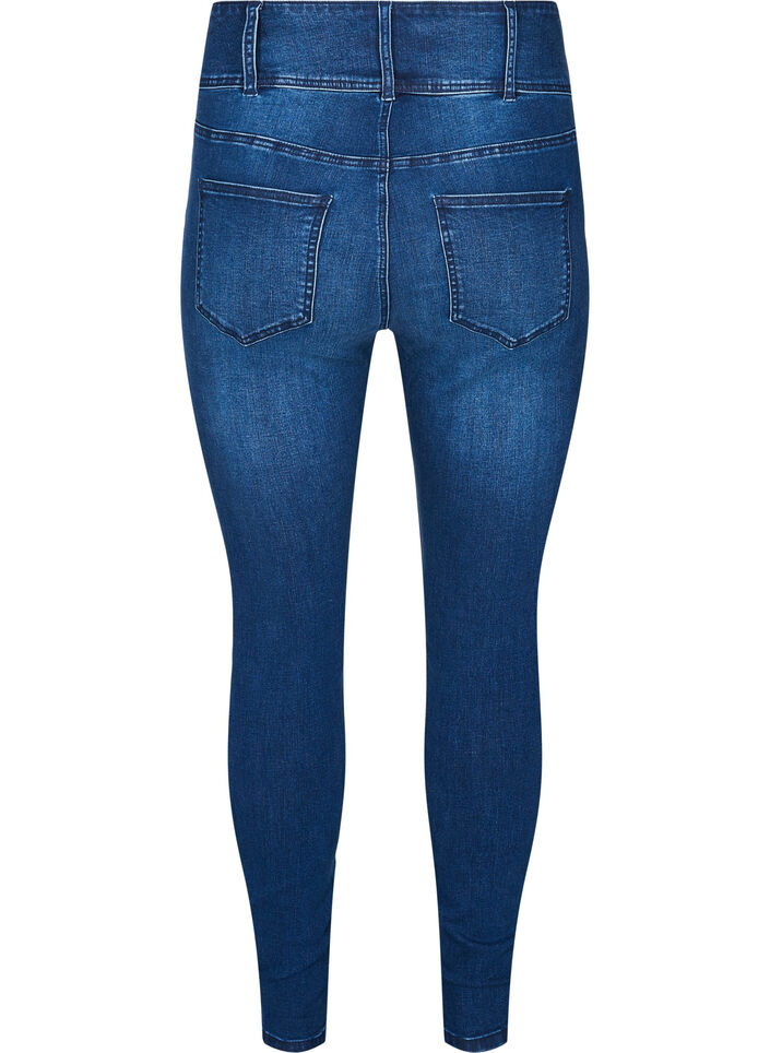Super Slim Bea Jeans mit hoher Taille, Blau, Packshot image number 1