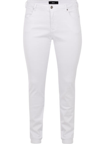 Slim Fit Emily Jeans mit normaler Taille, Br. White, Packshot image number 0