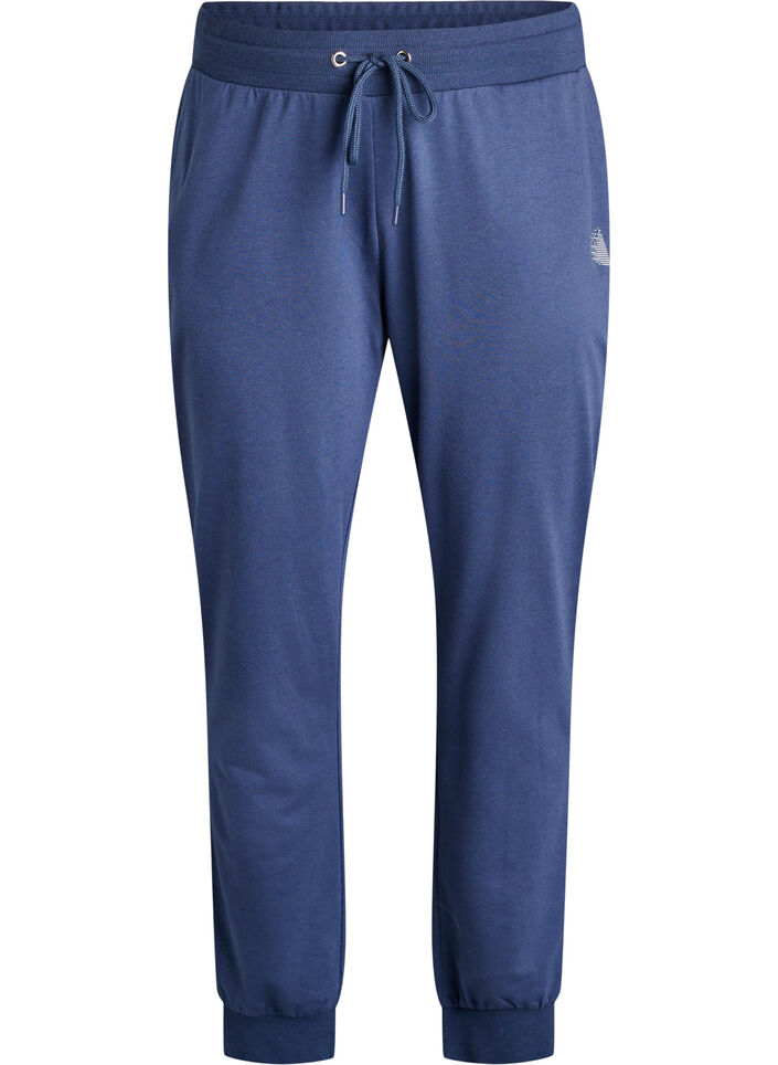 Lockere Trainingshose mit Taschen, Blau, Packshot image number 0