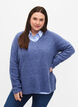 Strickpullover mit Schlitz, Gray Blue Mel., Model image number 0