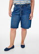 Slim fit Jeansshorts mit Bindeg&uuml;rtel, Blau, Model image number 3