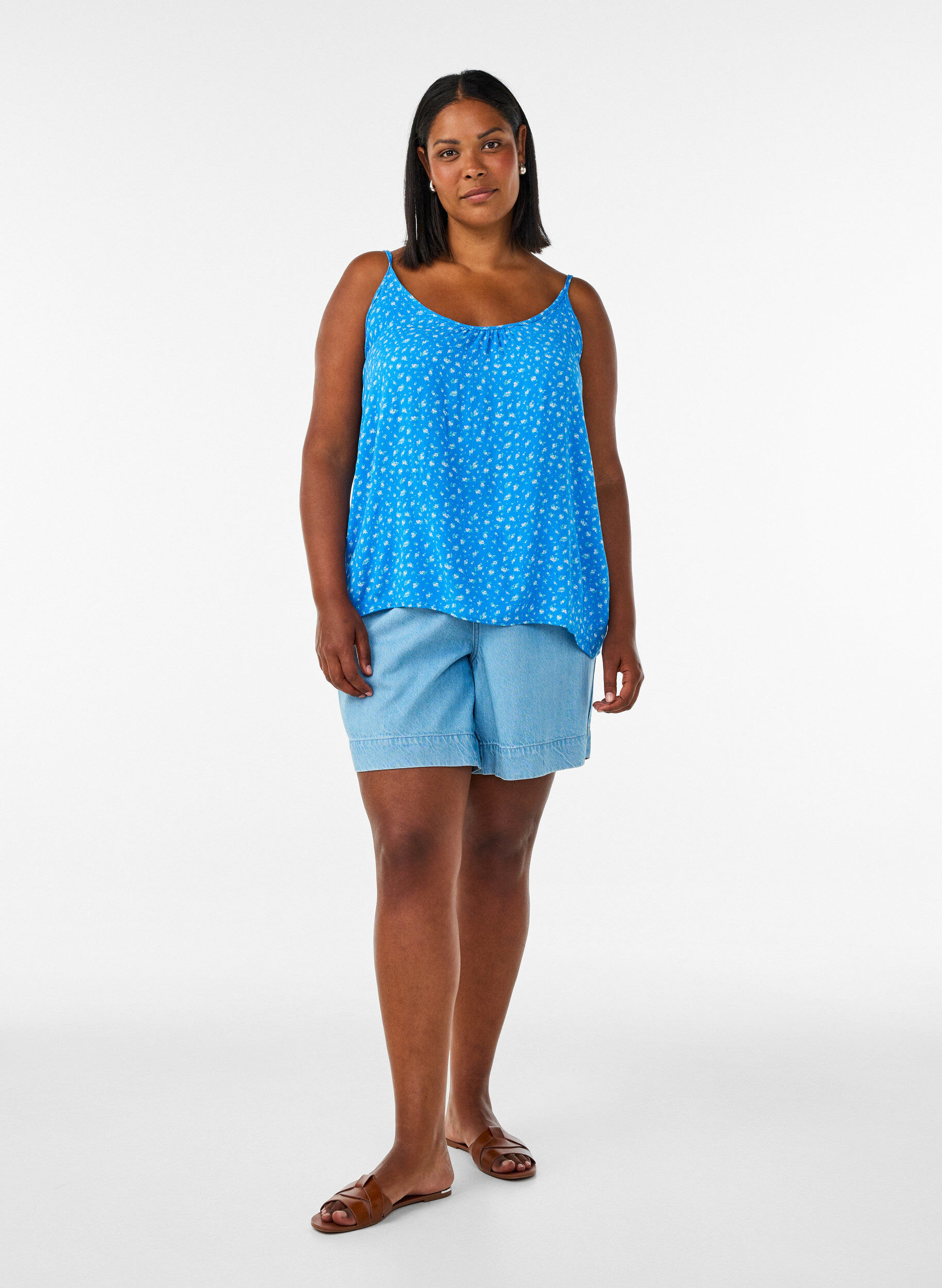 ZizziTr&auml;gertop aus Viskose, Blau, Model image number 1