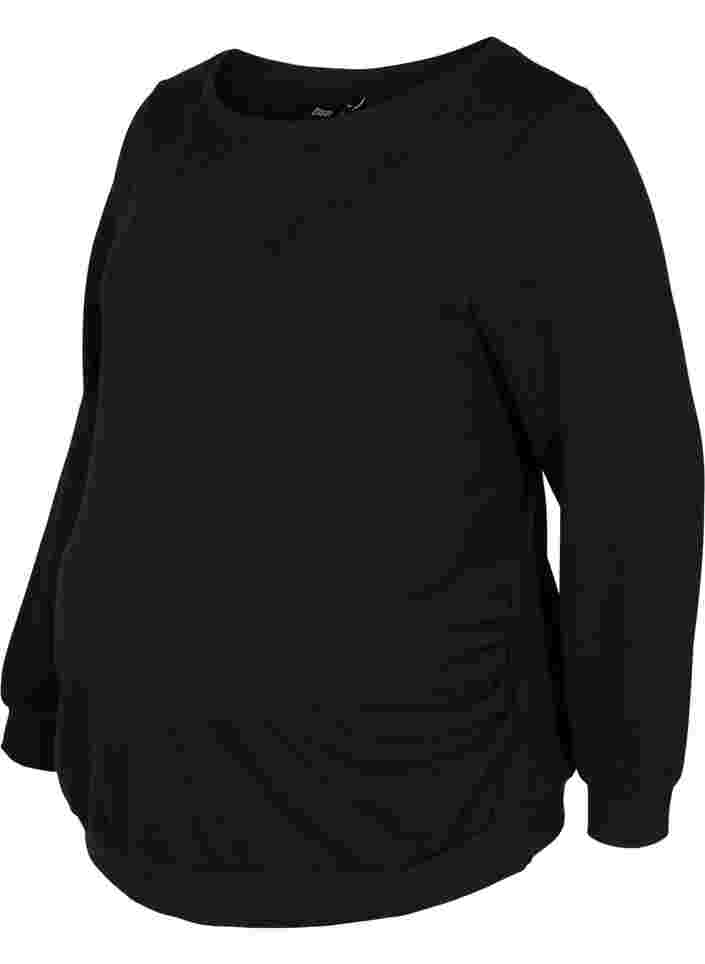 Schwangerschafts-Sweatshirt mit Rippbündchen, Black, Packshot image number 0