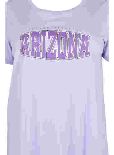 Baumwoll-T-Shirt mit Print-Detail, Lavender ARIZONA, Packshot image number 2