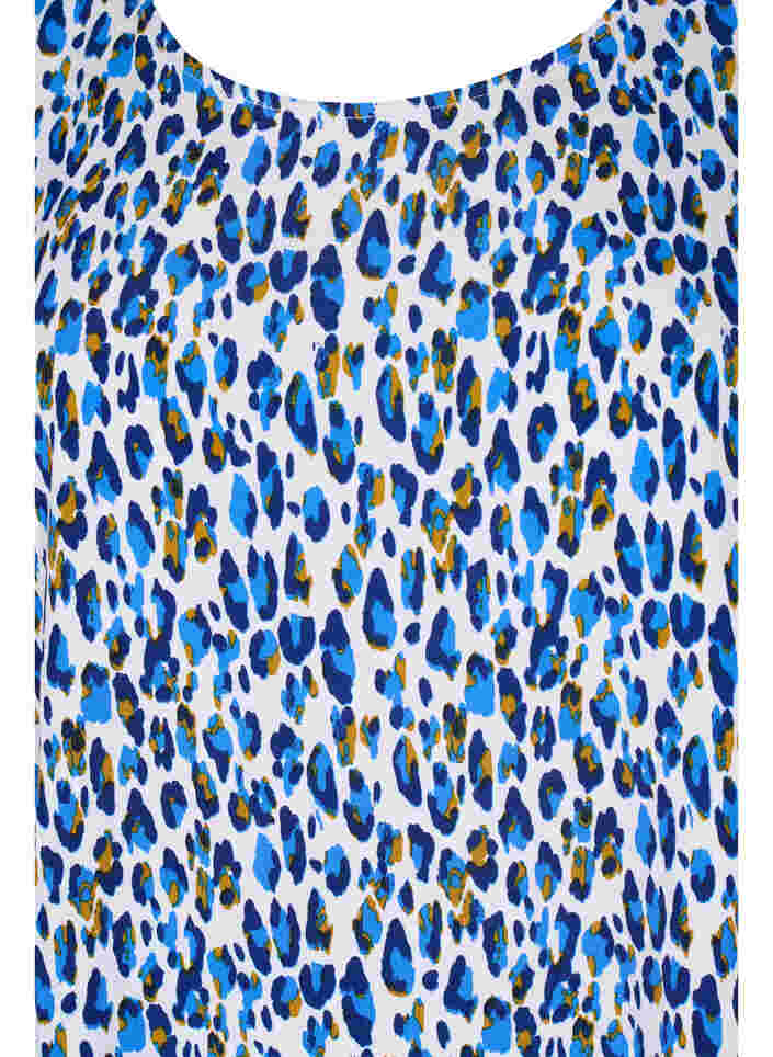 Bedruckte Bluse mit 3/4 Ärmeln, Blue Leo AOP, Packshot image number 2