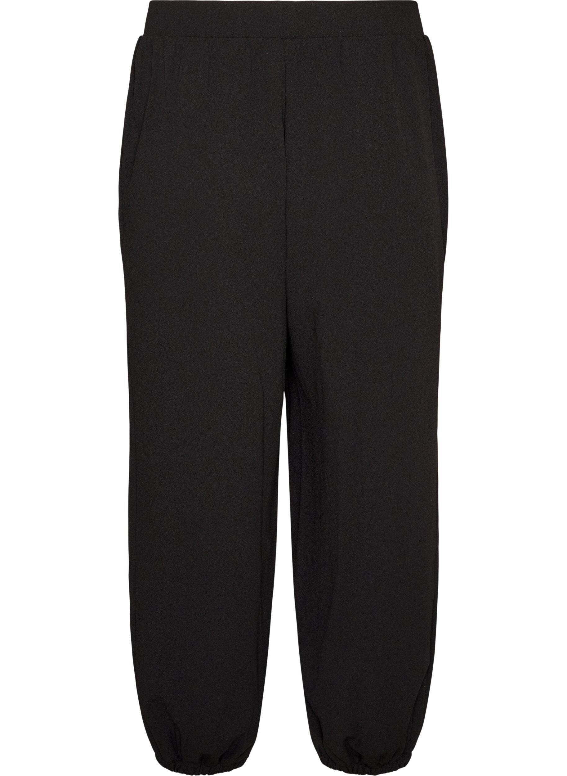 ZizziHoch taillierte Ballonhose aus Jersey, Schwarz, Packshot image number 1