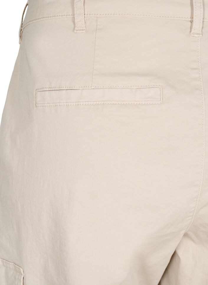 Cargohose mit hoher Taille, Beige, Packshot image number 3