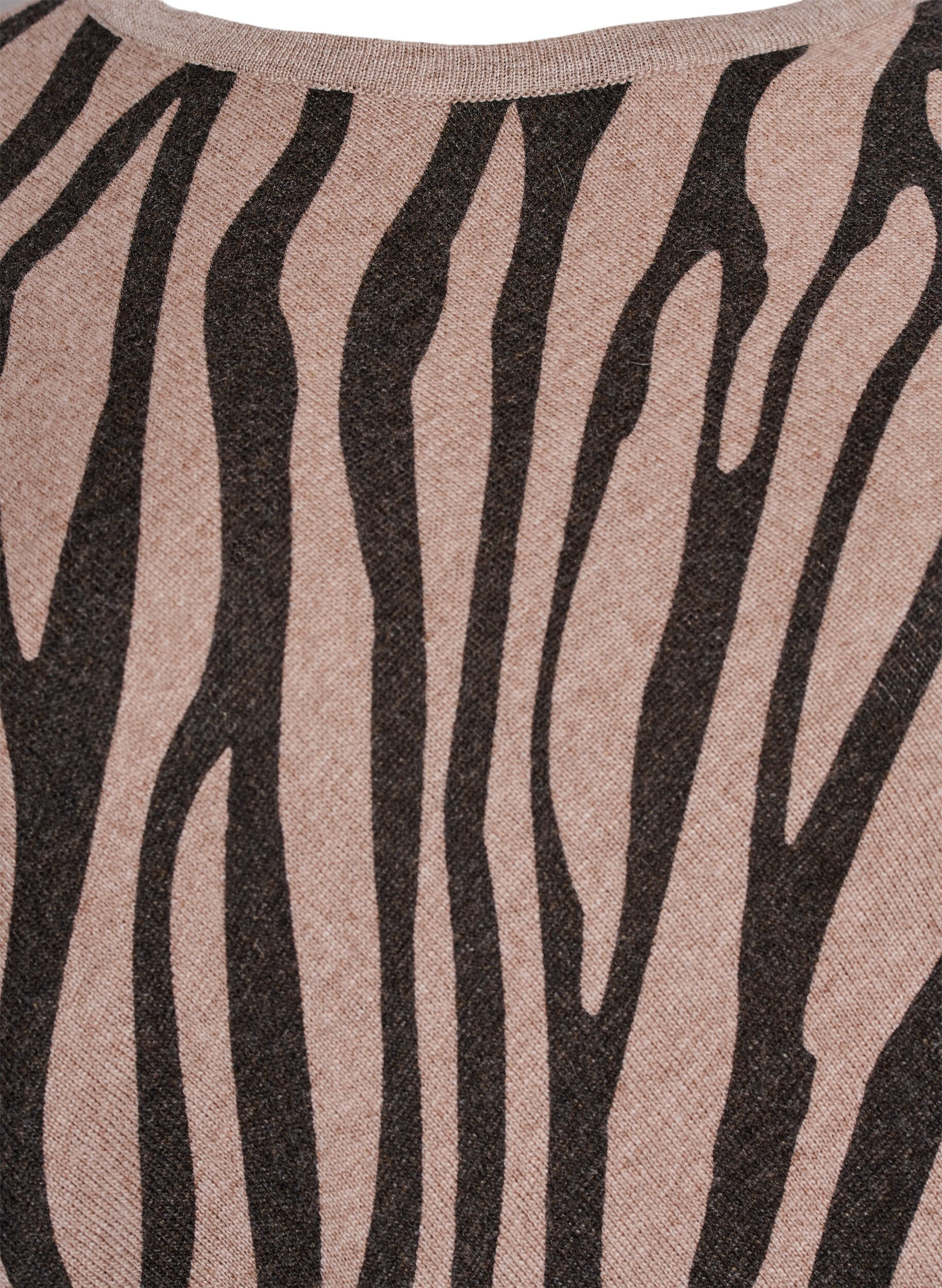 Zizzi Feinstrickponcho., Schwarz, Packshot image number 2