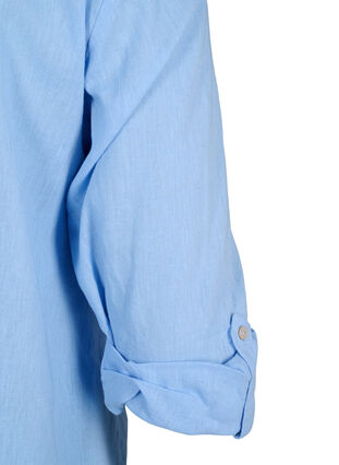 Hemdbluse mit Knopfverschluss aus Baumwoll-/Leinengewebe, Serenity, Packshot image number 4