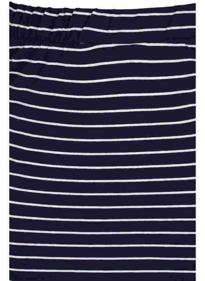 Langer Baumwollrock mit Schlitz, Blue Stripe, Packshot image number 2