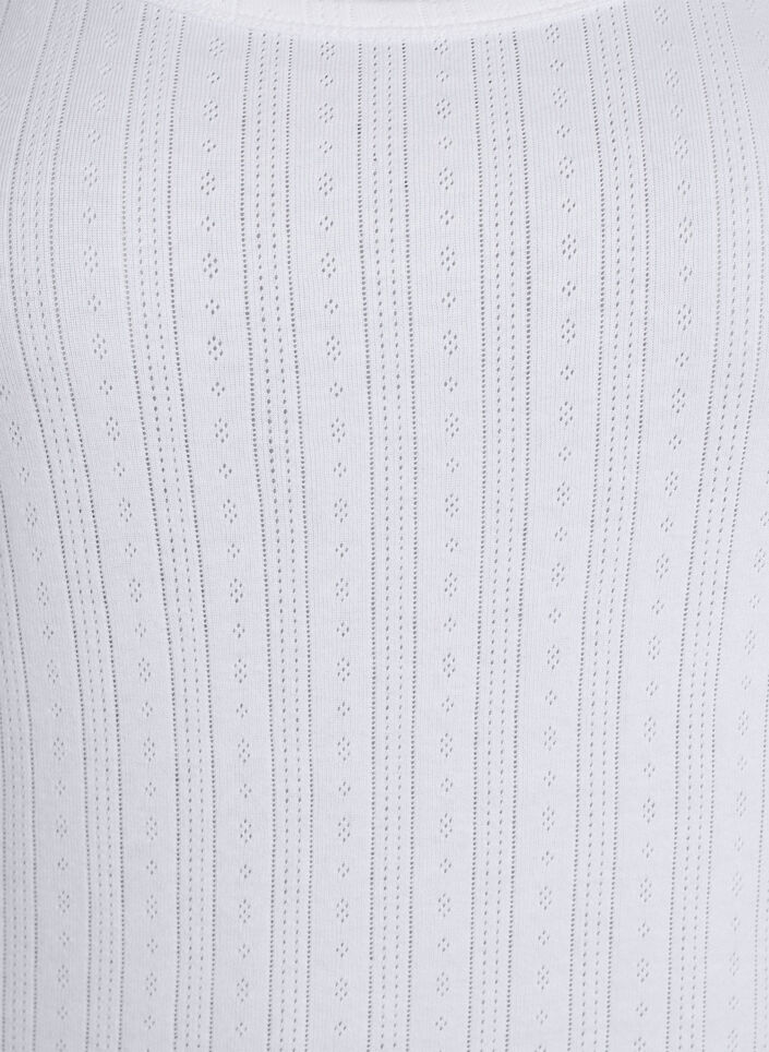 Nachthemd aus Bio-Baumwolle mit Strukturmuster, Wei&szlig;, Packshot image number 2