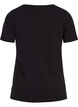 Einfarbiges Basic-T-Shirt aus Baumwolle, Schwarz, Packshot image number 1
